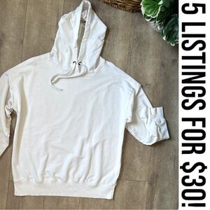 Buffalo David Bitton Women’s White Hoodie Sweatshirt Size Small